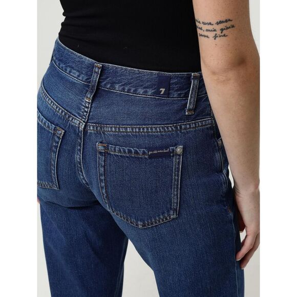 7 For All Mankind Jeans Woman Navy - Picture 3 of 3